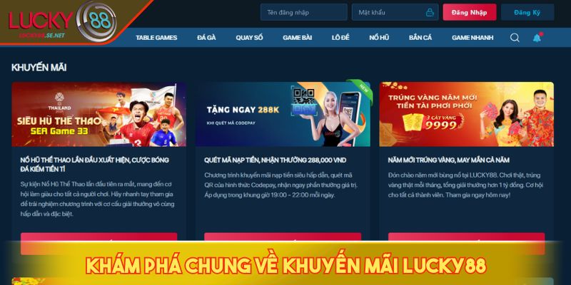 Khám phá chung về khuyến mãi LUCKY88
