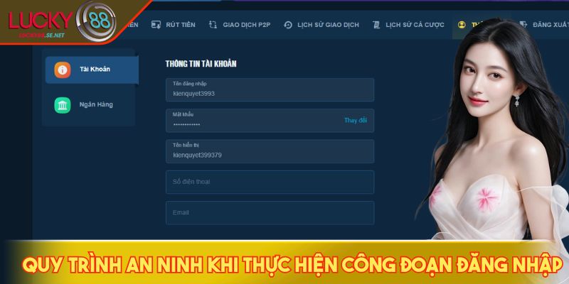 Quy trình an ninh khi thực hiện công đoạn đăng nhập